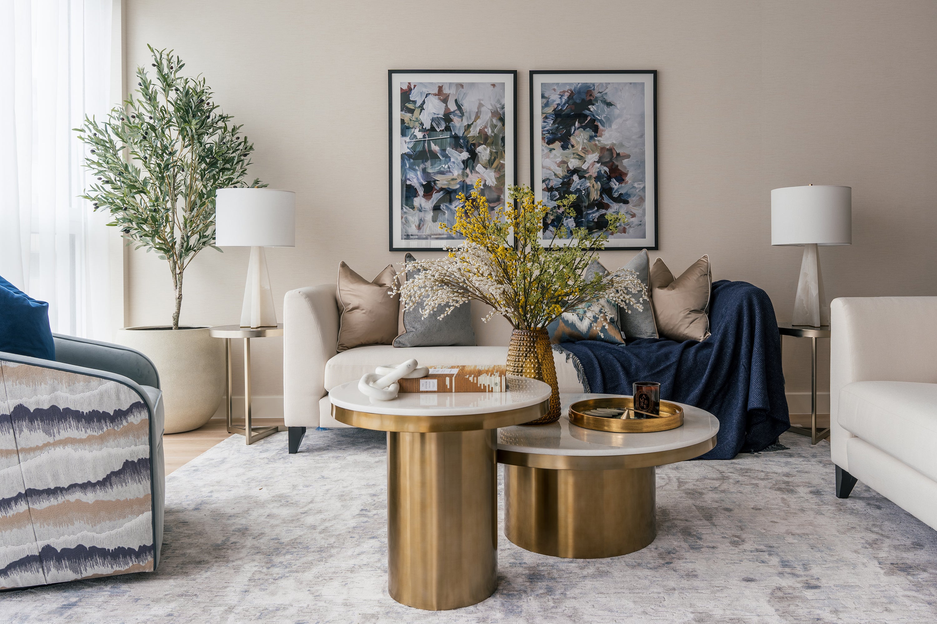 Camden Side Table - White Marble