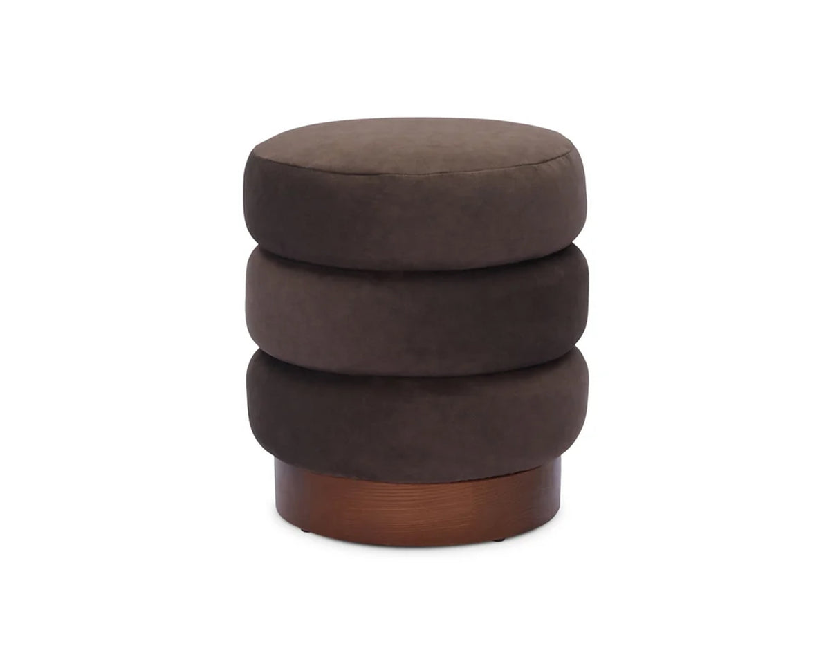 Trace Footstool - Hopper Terra | Mid Brown Oak Solid Wood