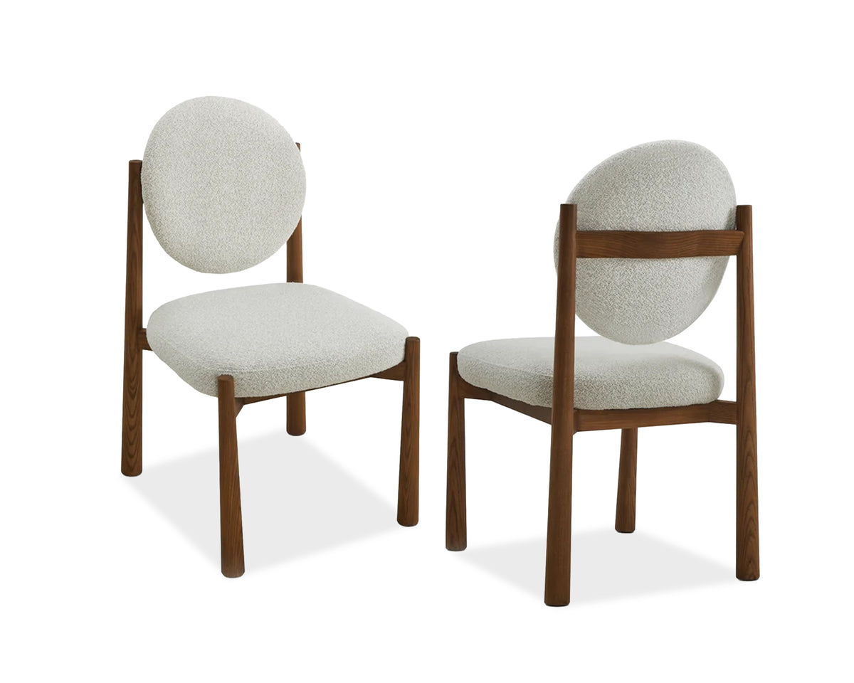 Latina Dining Chair (set of 2) - Capella Ivory & Mid Brown