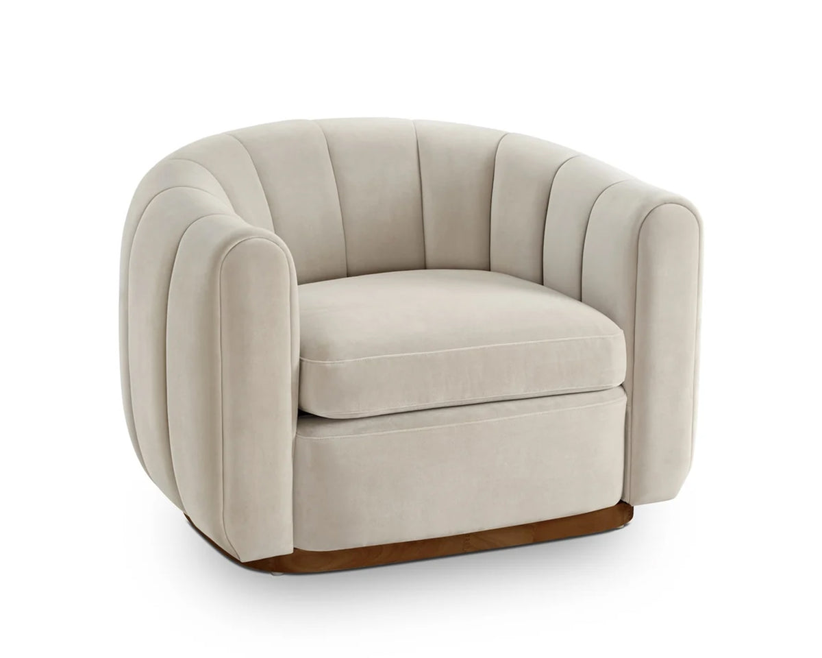 Arles Occasional Chair - Melbourne Stone & Walnut