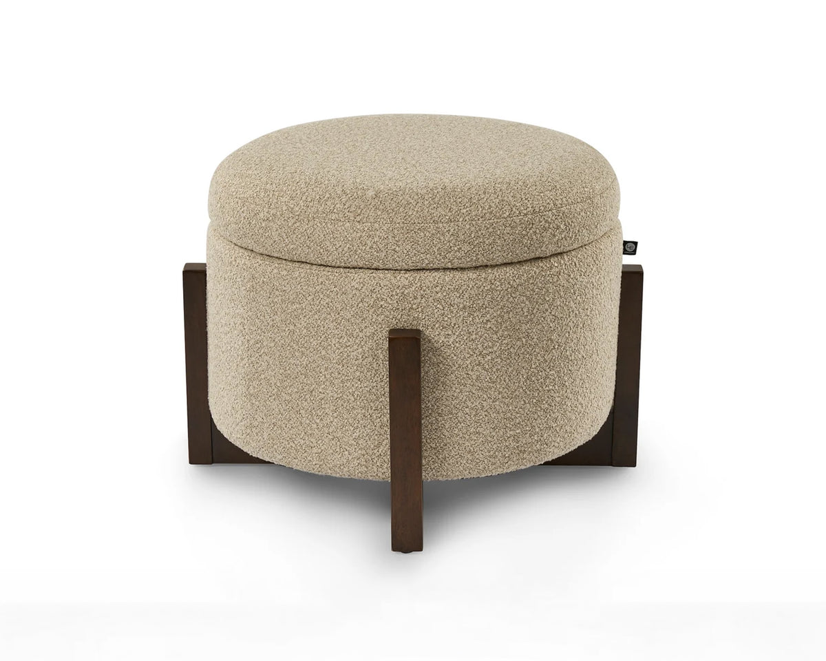 Asti Ottoman - Capella Sand/Ash Wood