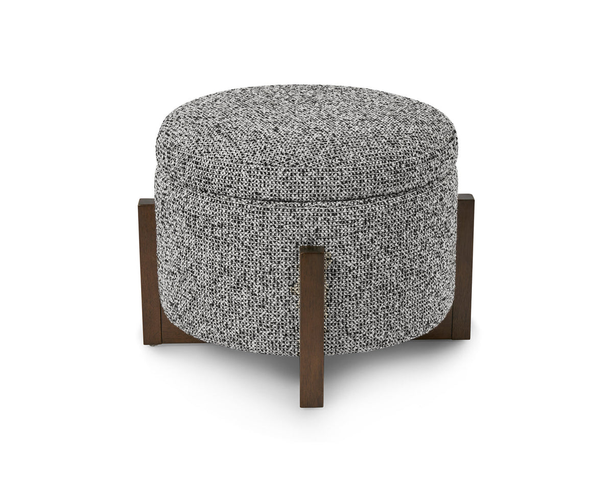 Asti Ottoman - Dexter Sparkle Stone/Ash Wood