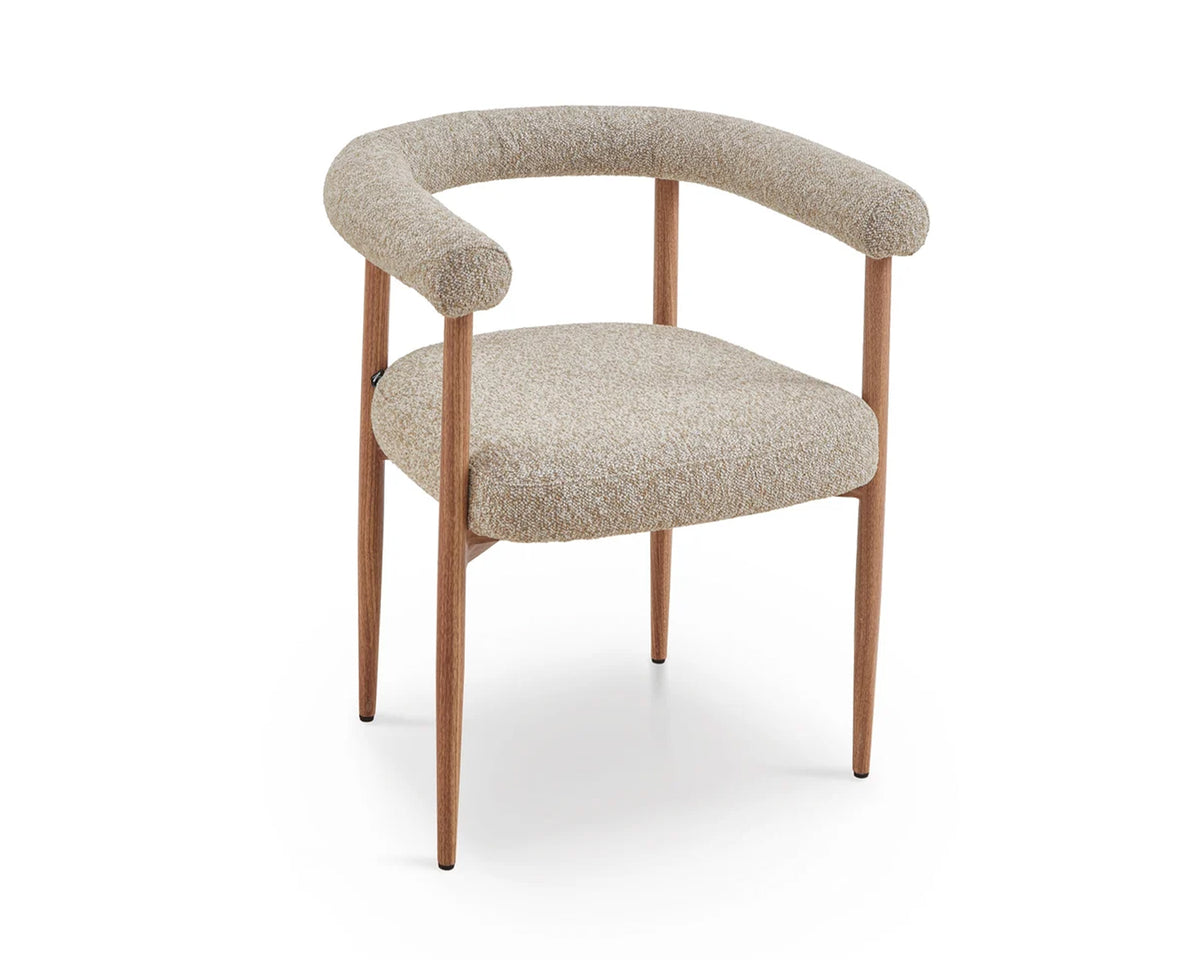 Nantes Outdoor Dining Chair - (Crib 5) Lima Beige and Walnut