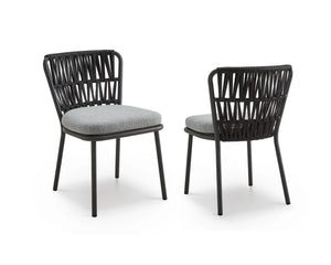 Ariana Outdoor Dining Chair (set of 2) - (Crib 5) Hunter Stone and Charcoal Grey