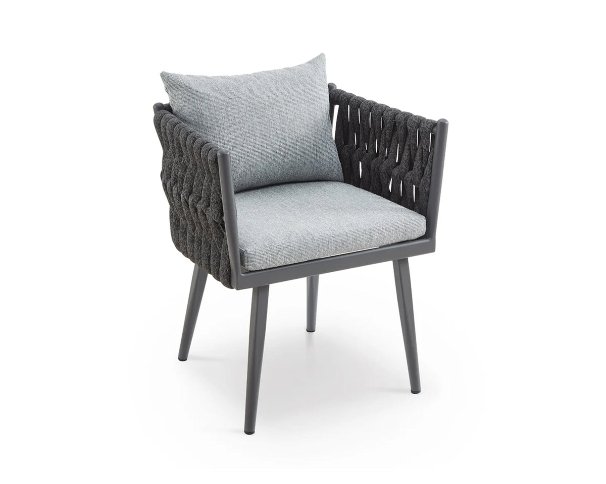 Charly Outdoor Dining Chair - (Crib 5) Hunter Stone and Charcoal Grey