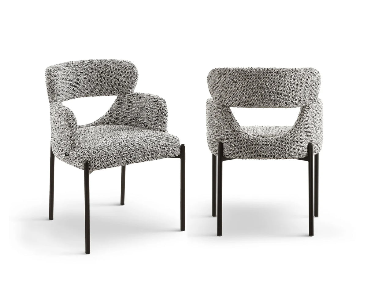 Aga Dining Chairs (Crib 5) (set of 2) - Dexter Sparkle Stone