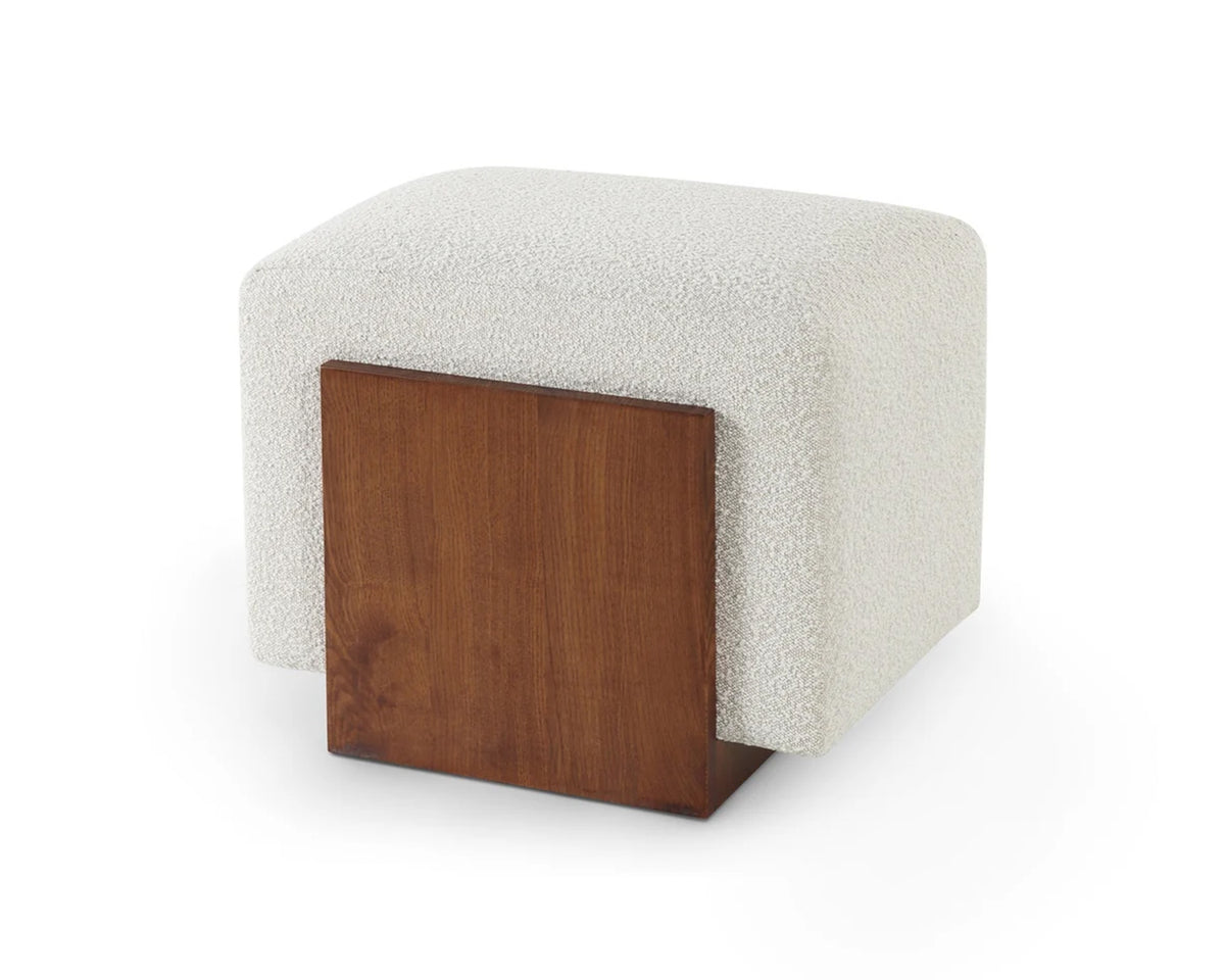 Warwick Stool - Boucle Sand & Classic Brown