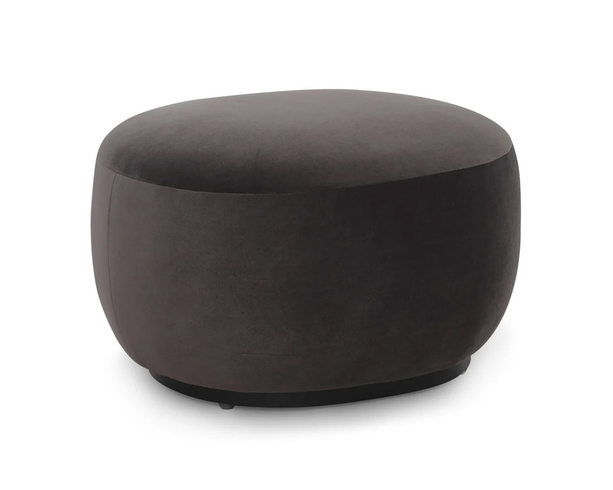 Polter Ottoman - Kaster II Slate Velvet