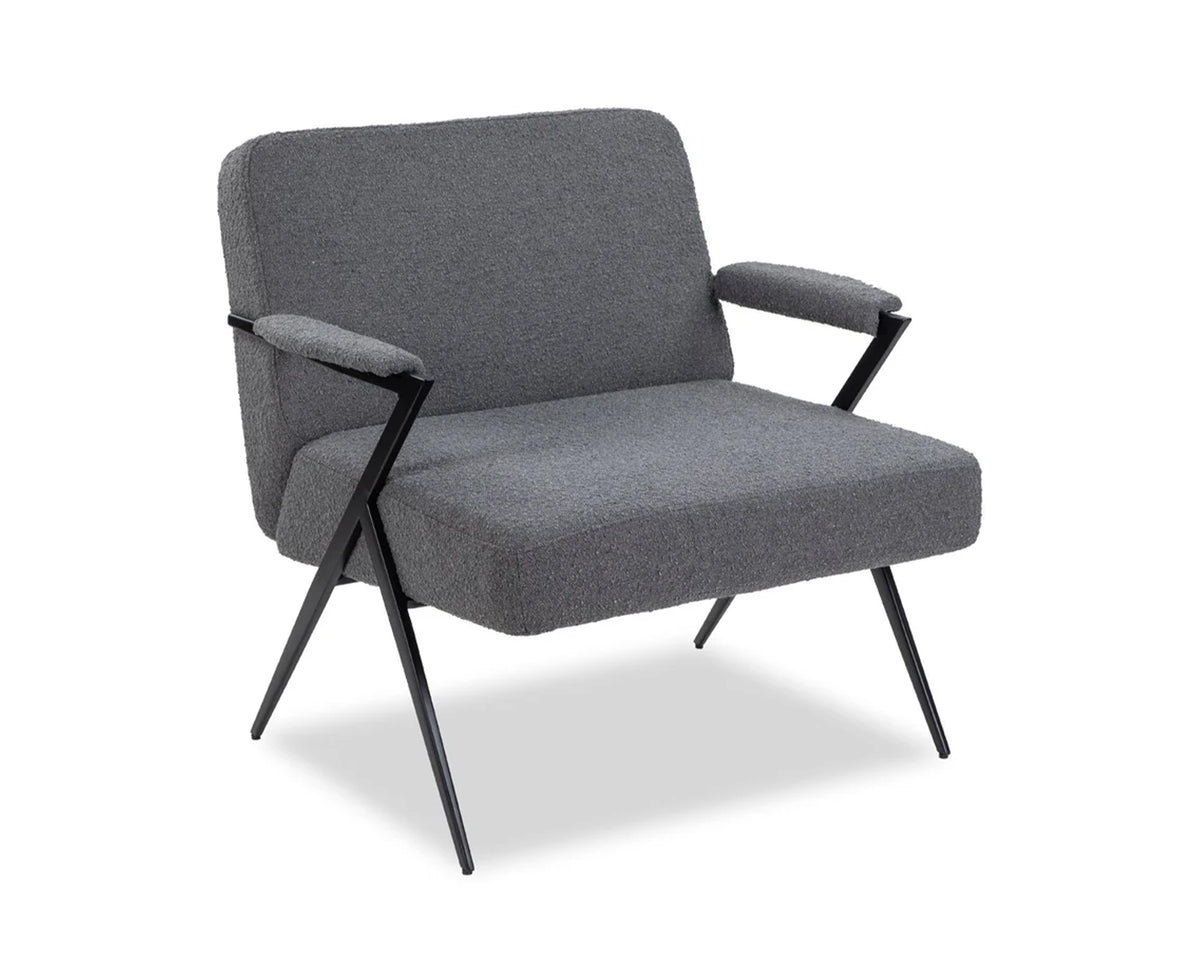 Ponti Occasional Chair - Boucle Graphic Grey