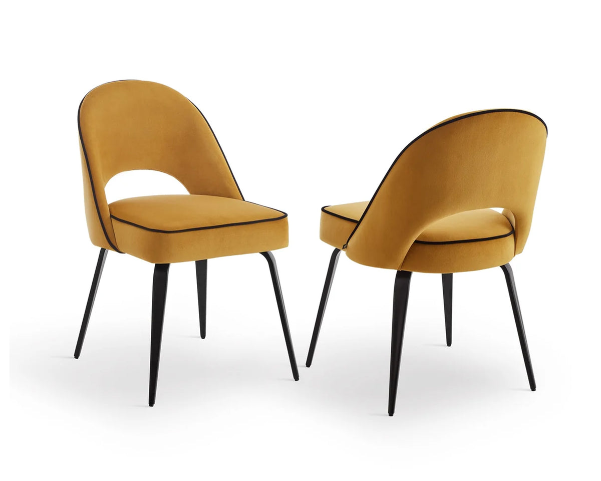 Yves Dining Chair Crib 5 (set of 2) - Megan Mustard