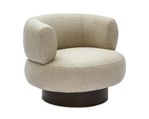 Redeo Swivel Occasional Chair - Capella Sand | Matt Black Metal