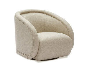 Alice Swivel Occasional Chair - Capella Sand (Crib 5) | Matt Black Metal