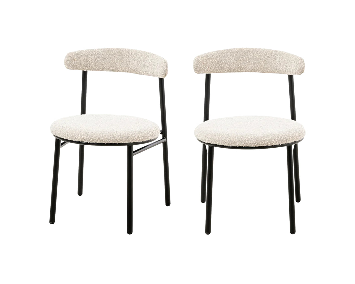 Nook Dining Chair (set of 2) - Boucle Sand