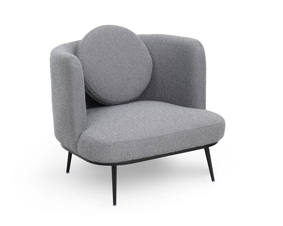 V Lux Occasional Chair - Boucle Graphic Grey