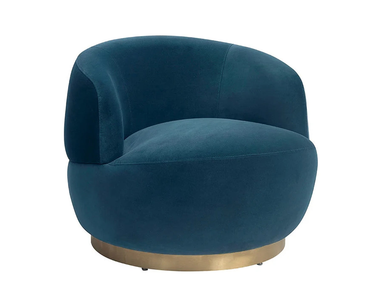 Vitale Occasional Chair - Baxter Deep Sea Velvet