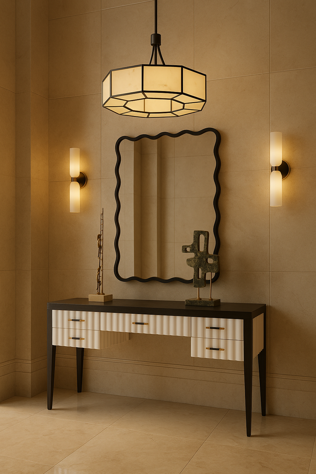 Talia Mirror - Black MDF