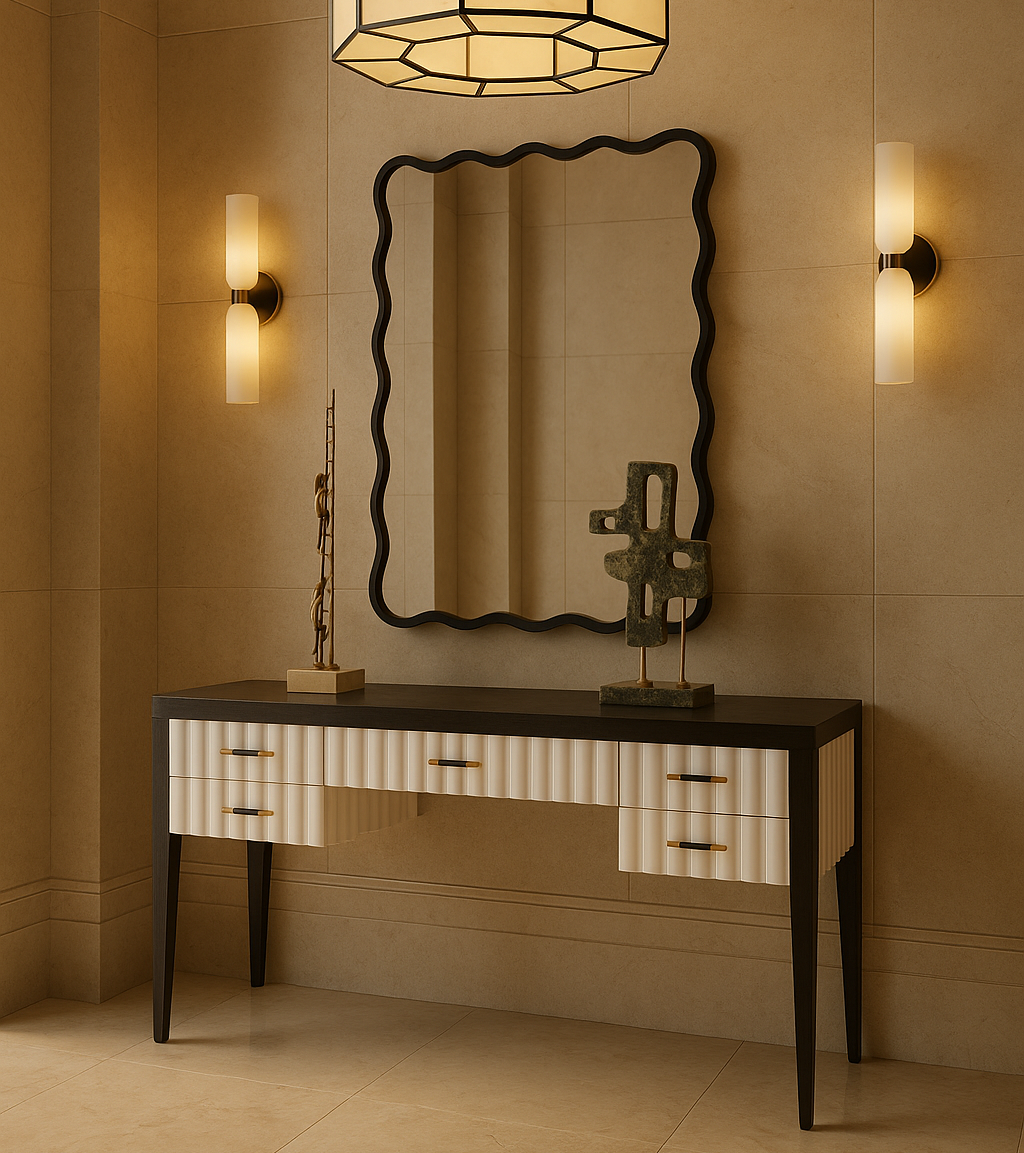 Malibu Console Table - Black Veneer