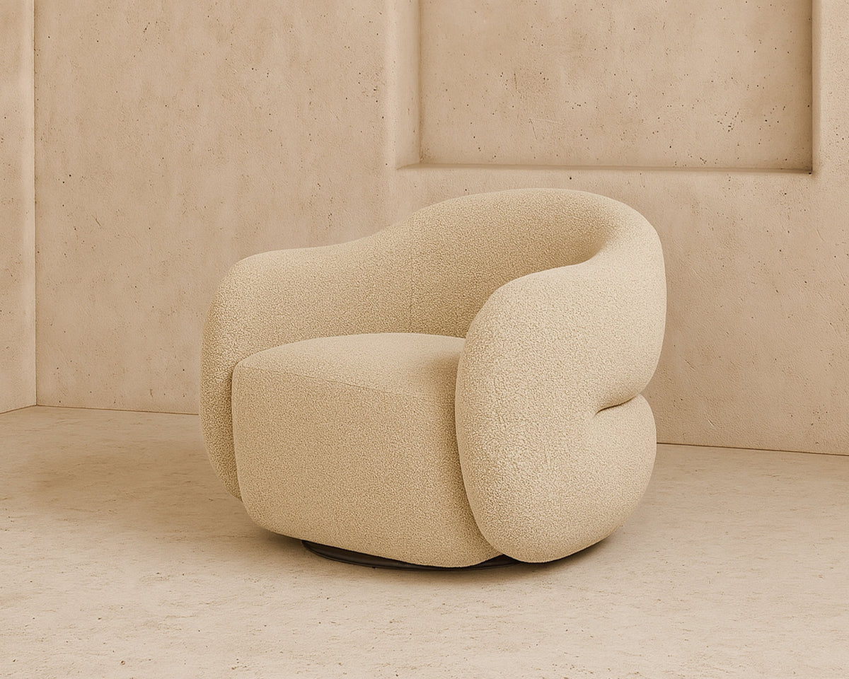 Elba Occasional Swivel Chair - Capela Sand