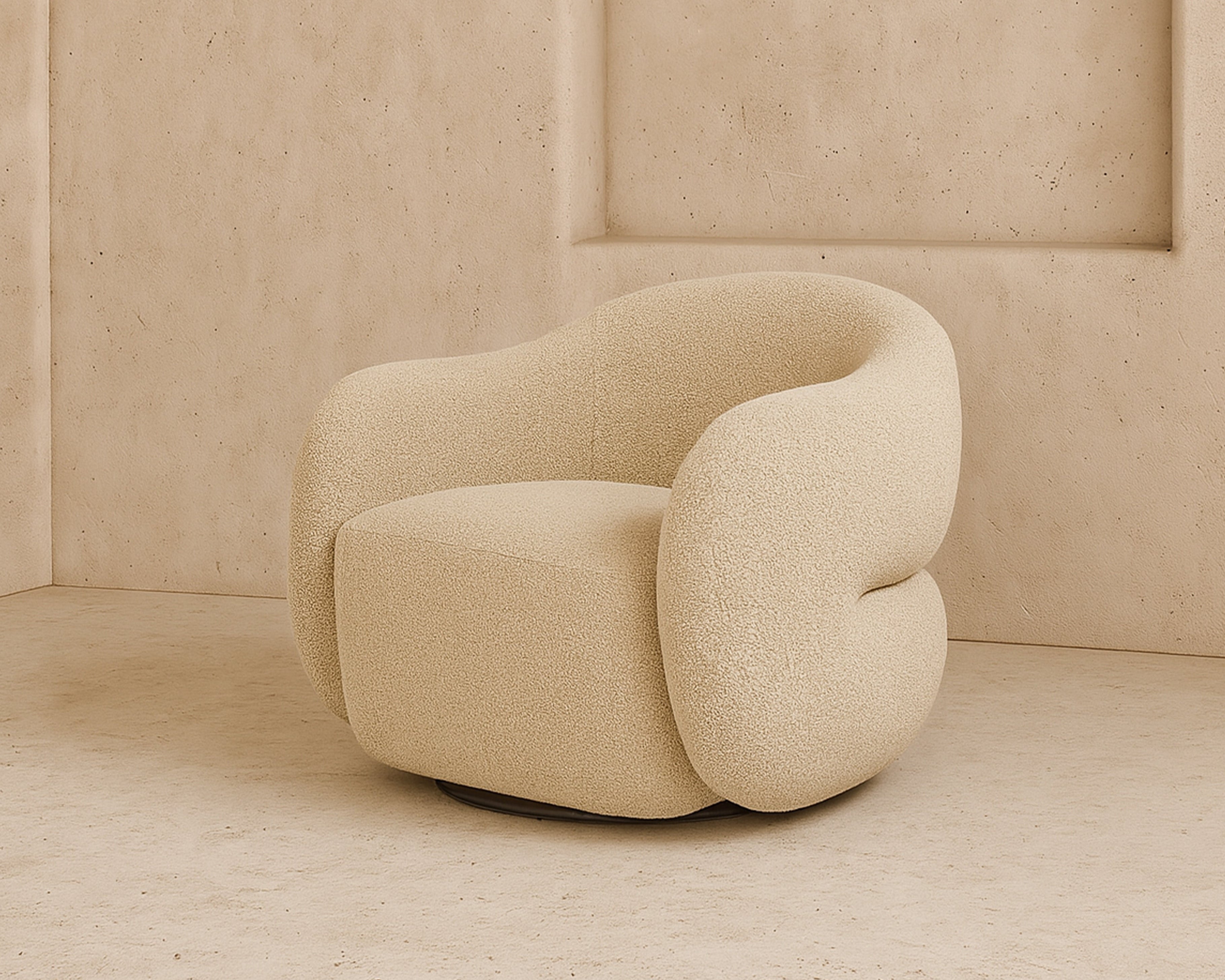 Elba Occasional Swivel Chair - Capela Sand