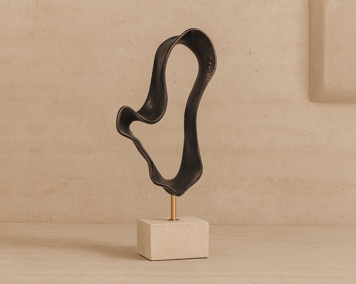 Ondra Sculpture - Dark Bronze/Marble