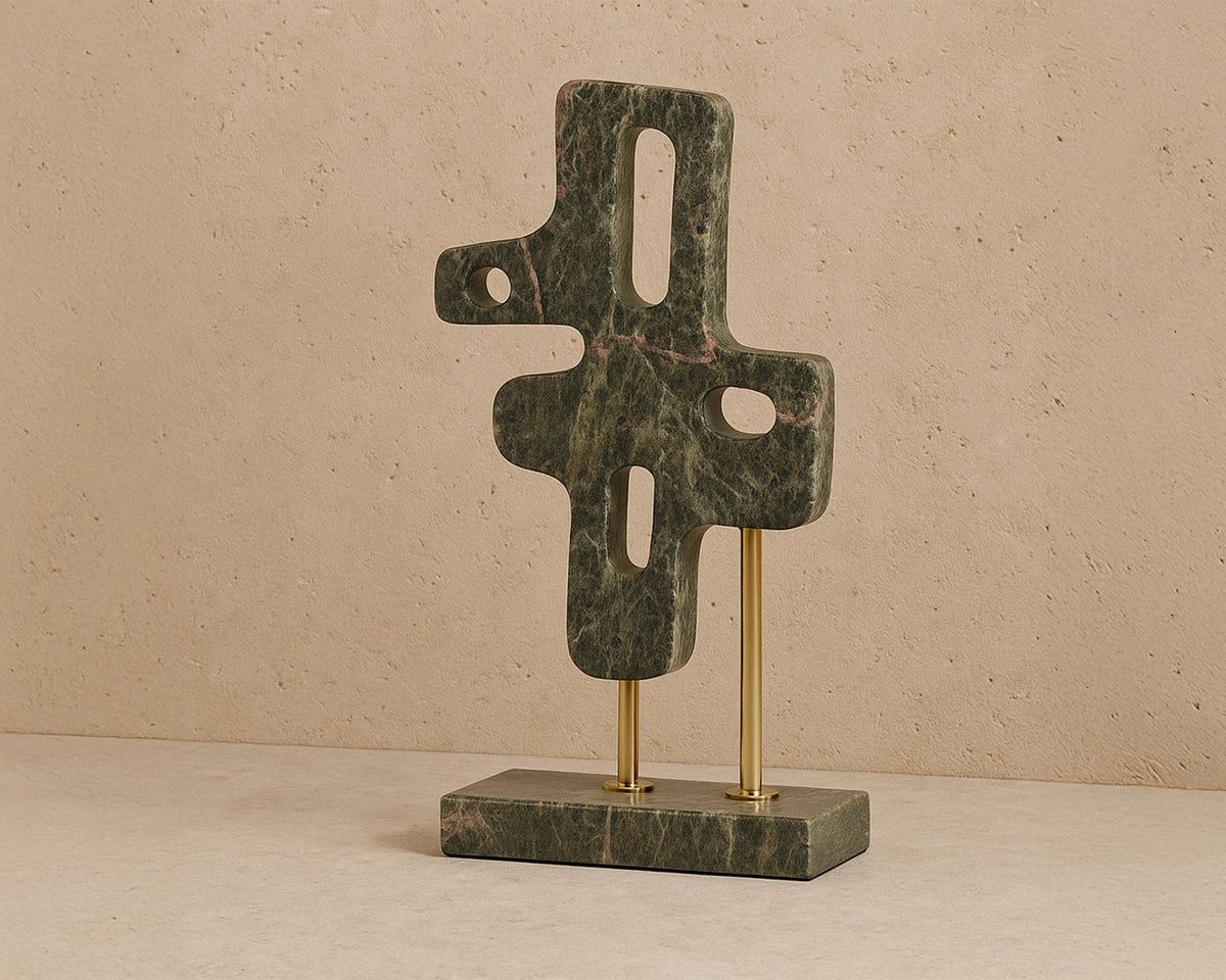 Thaloris Sculpture - Rainforest Green Marble