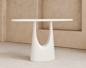 Combe Console Table -  Ivory High Gloss