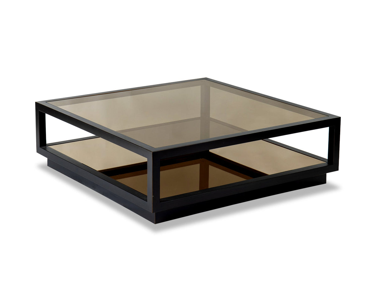 Mali Coffee Table - Antique Bronze and Tinted Glass