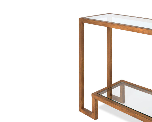 Ming Console Table  -  Antique Gold