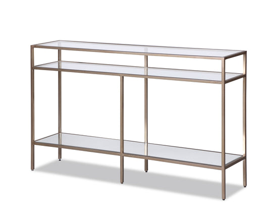 Oliver Console Table  -  Antique Silver