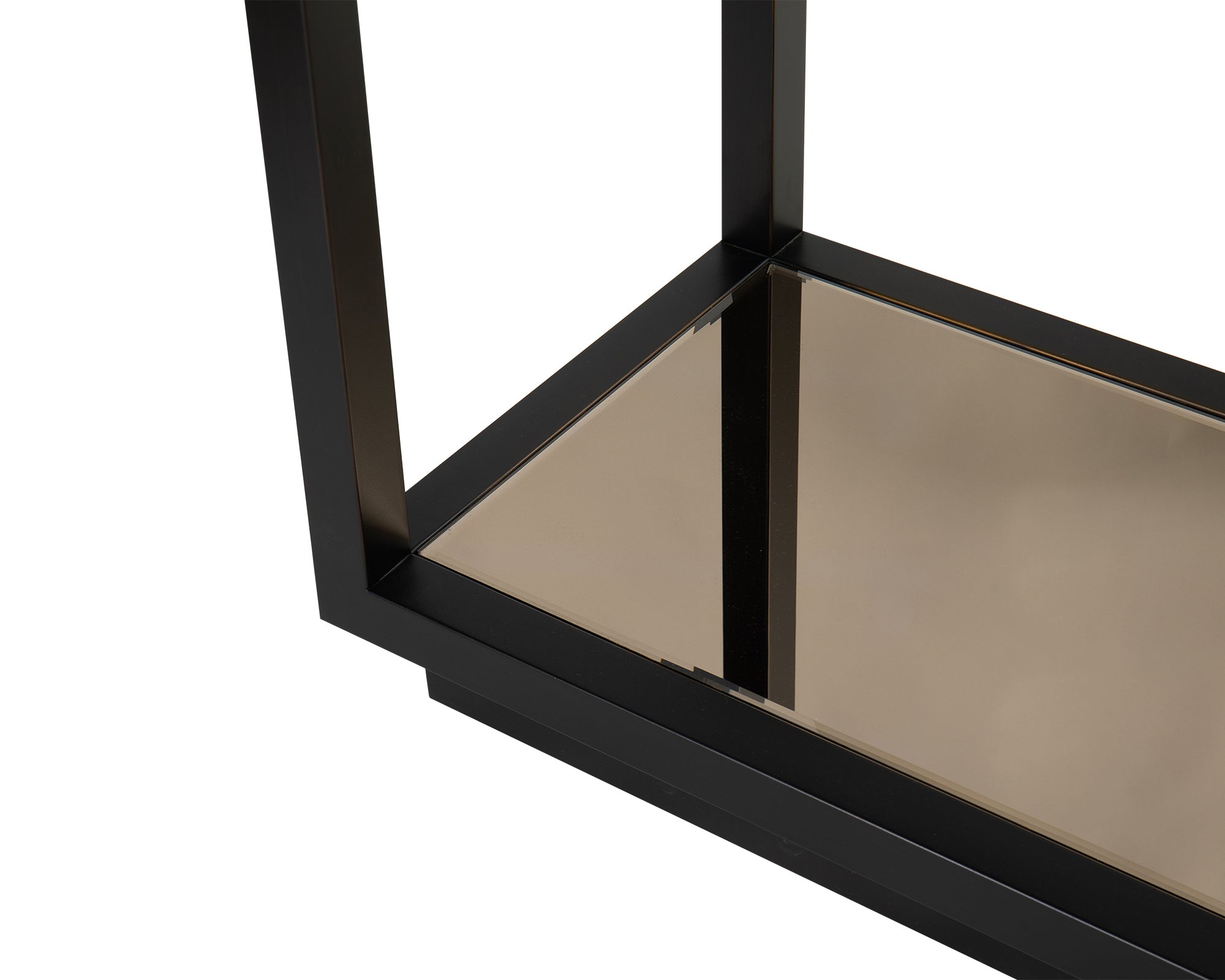 Mali Console Table - Antique Bronze and Tinted Glass