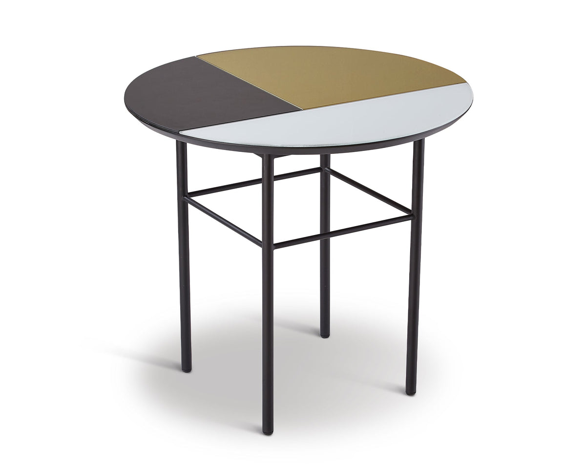 Orphenus Side Table - Matt Black on Steel