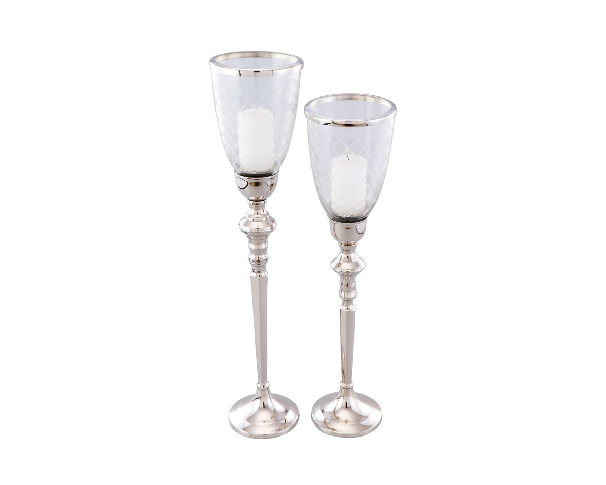 Baluster Candle Holder (Set of 2) - Nickel