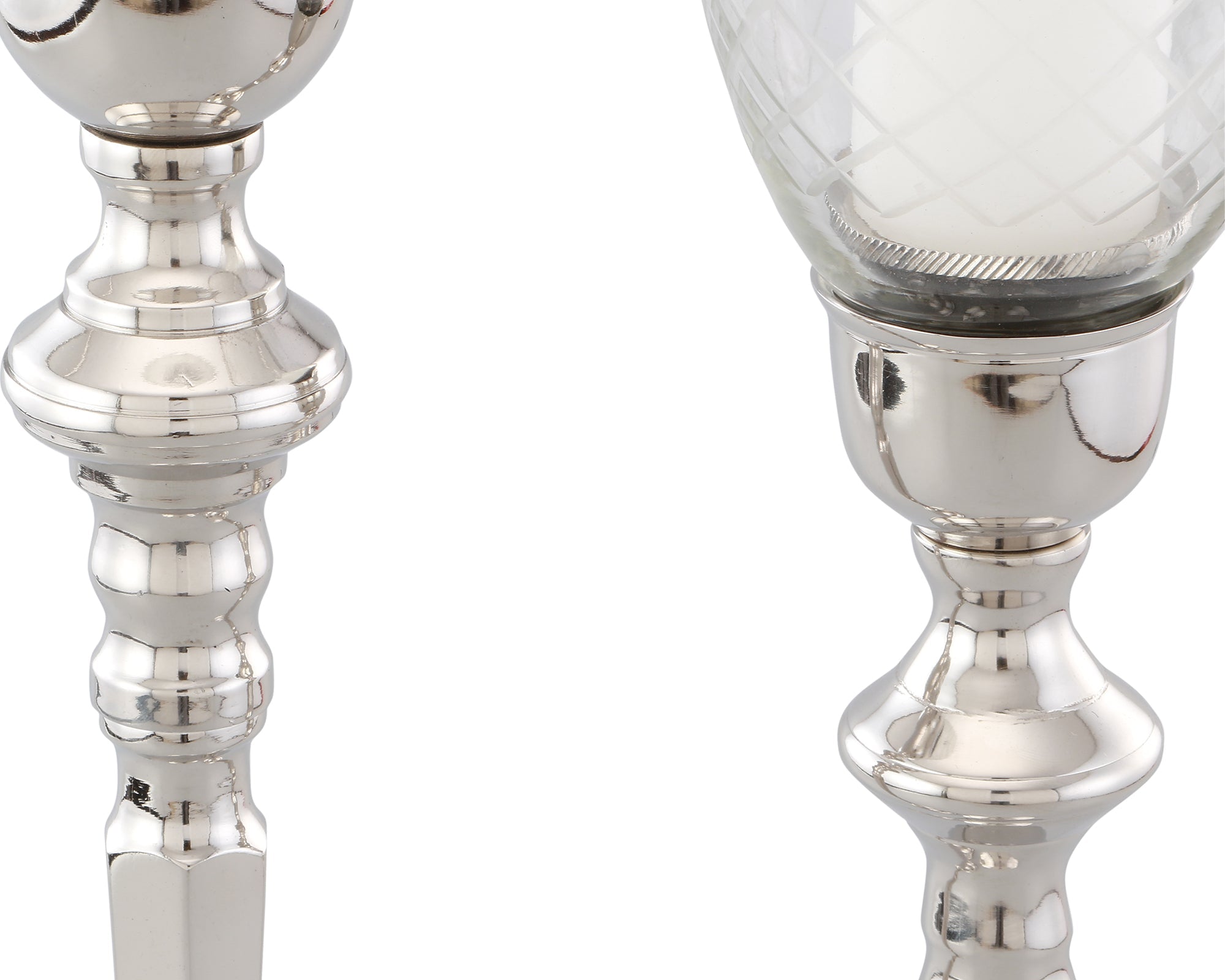 Baluster Candle Holder (Set of 2) - Nickel