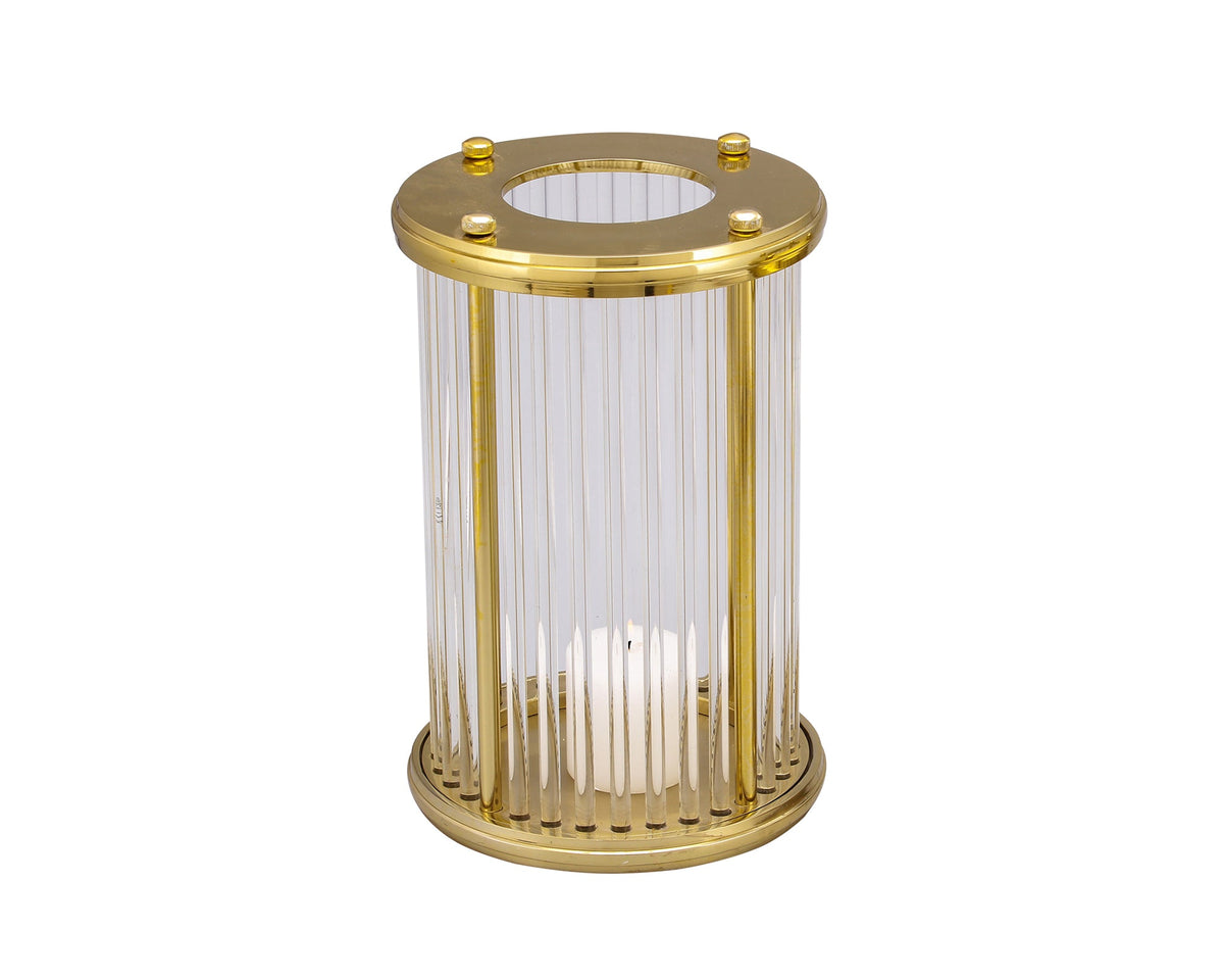 Bethany Hurricane Candle Holder  -  Gold Large