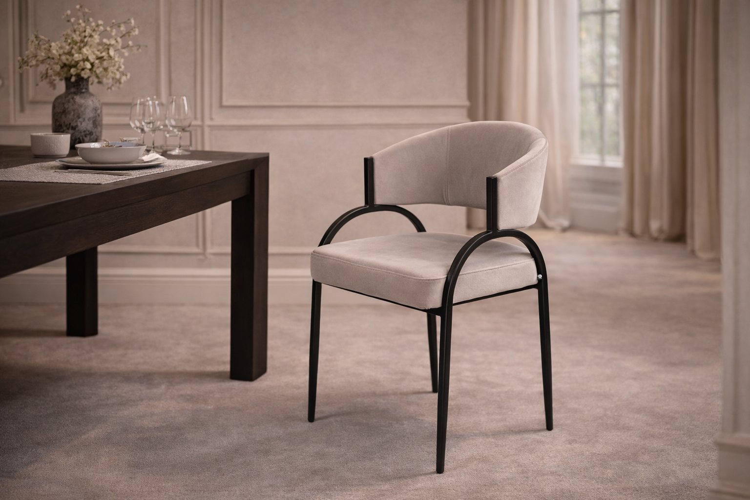 Pavilion Dining Chair - Kaster Light Grey