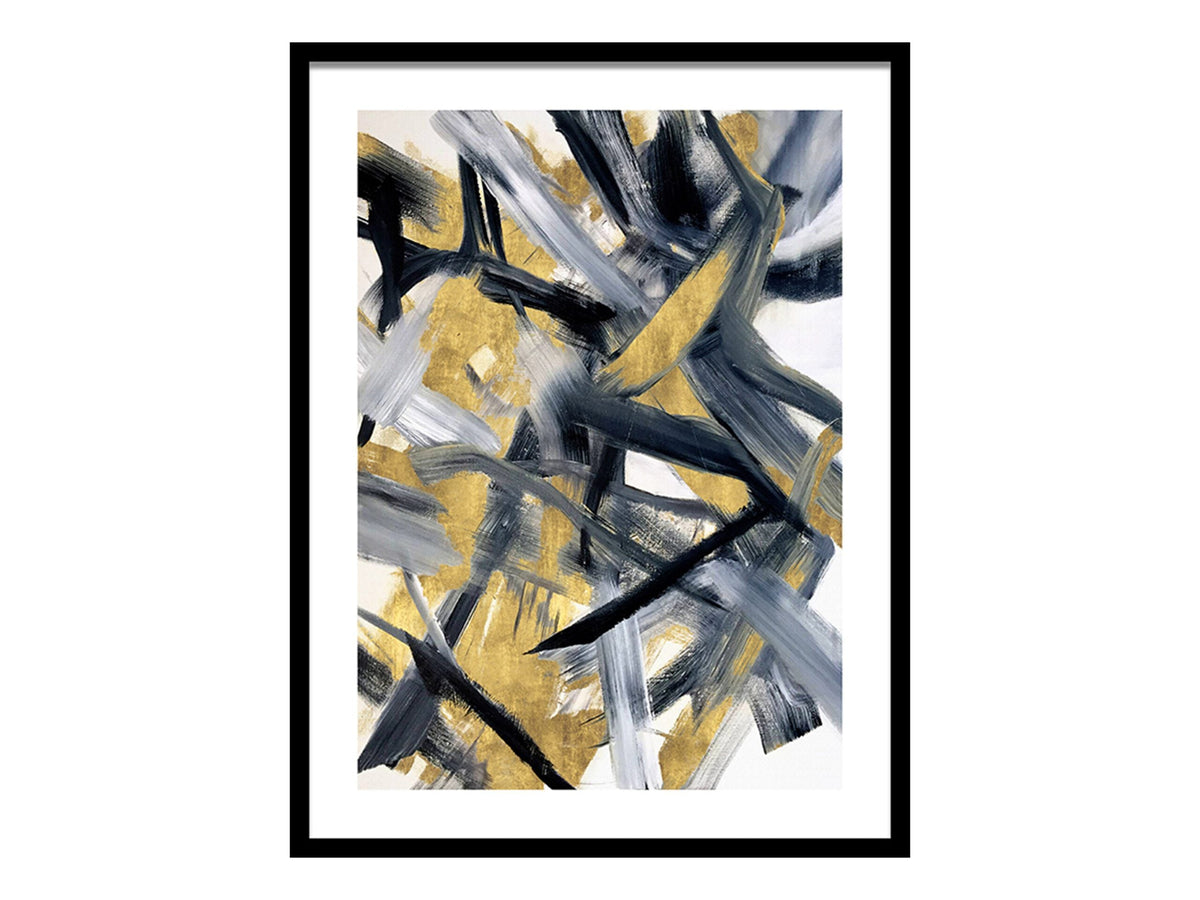 Nayman II Print - Gold and Grey