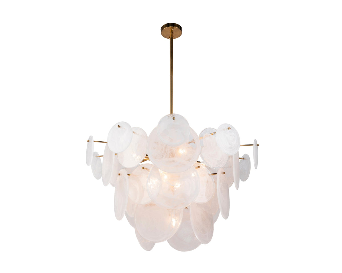 Adagio Pendant Lamp  -  White Antique Brass