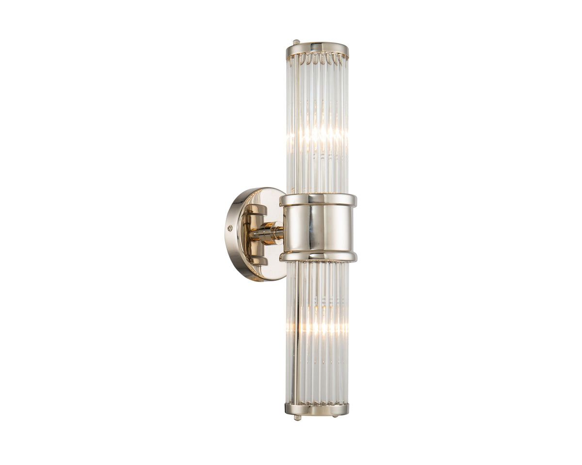 Preston Wall Light - Polished Nickel Finish, Glass