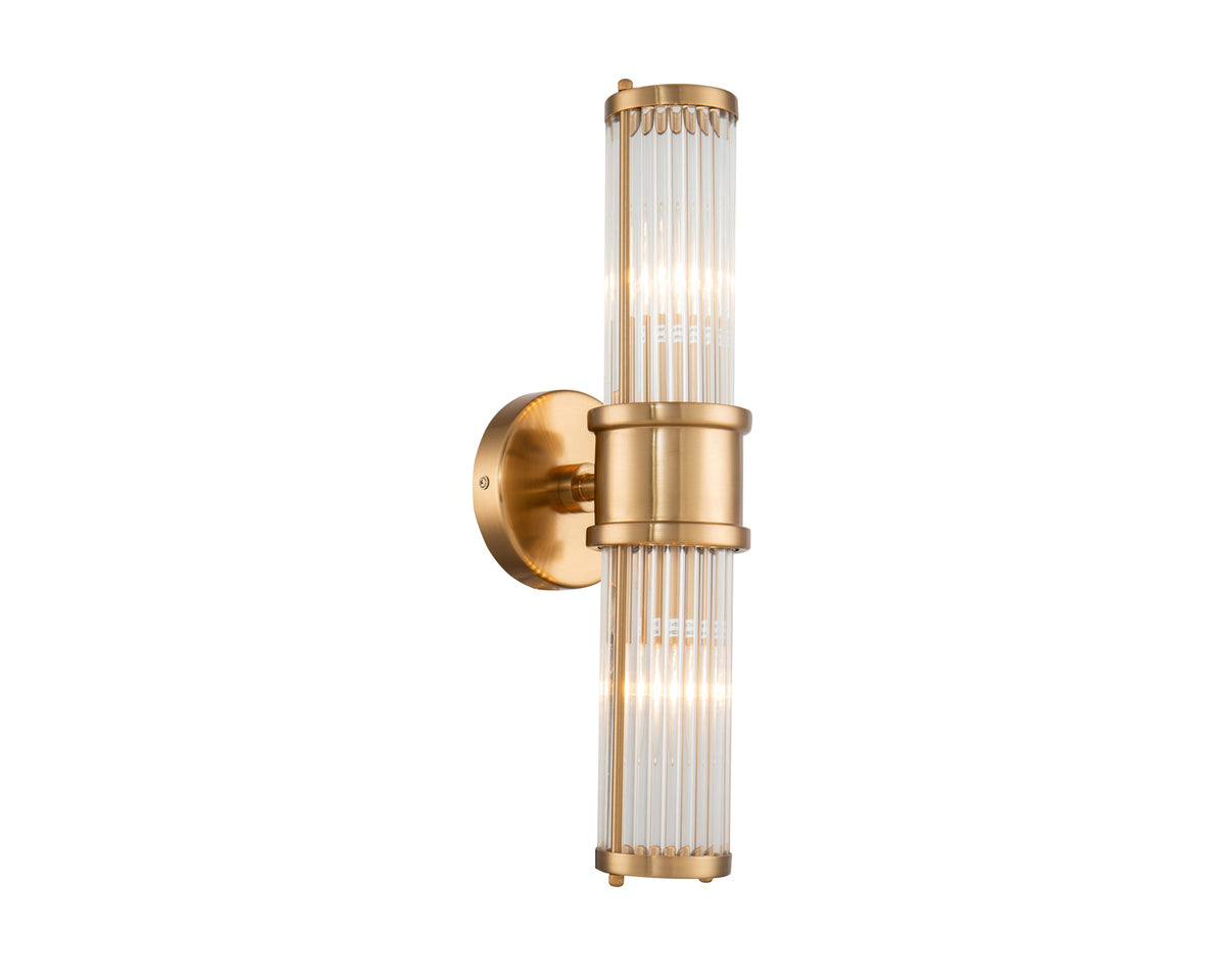 Preston Wall Light - Antique Brass Finish, Glass