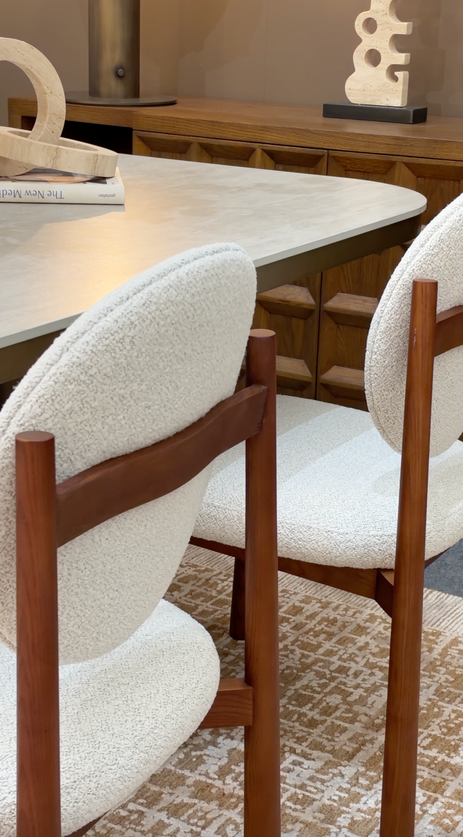 Latina Dining Chair (set of 2) - Capella Ivory & Mid Brown
