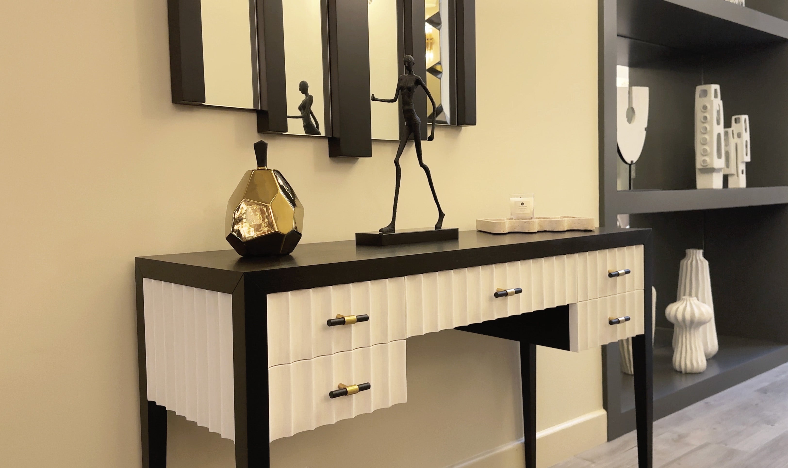 Malibu Console Table - Black Veneer