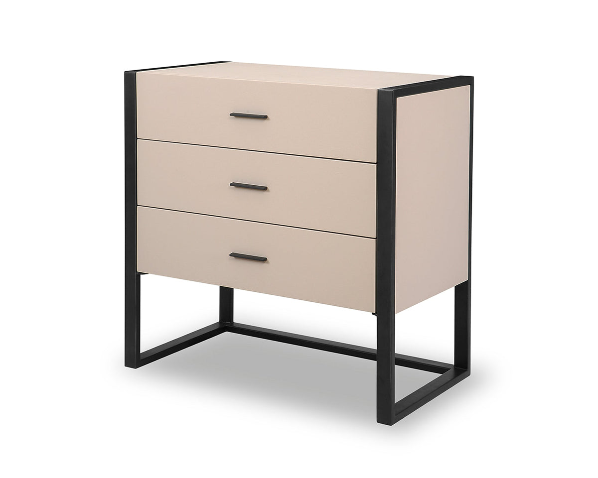 Almati Chest of Drawers - Mink Faux Leather