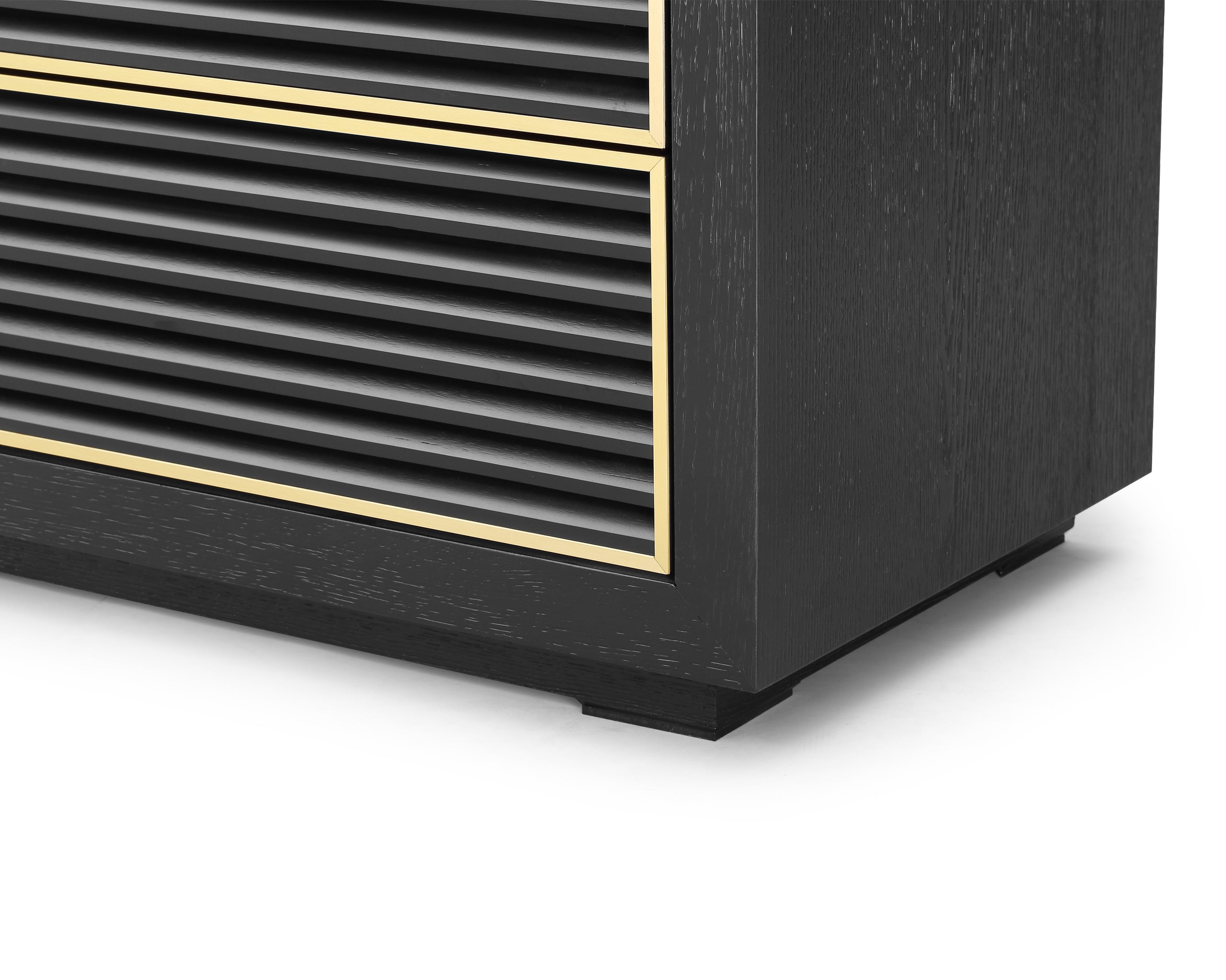 Amara Chest of Drawers - Black Oak Veneer/Brushed Brass