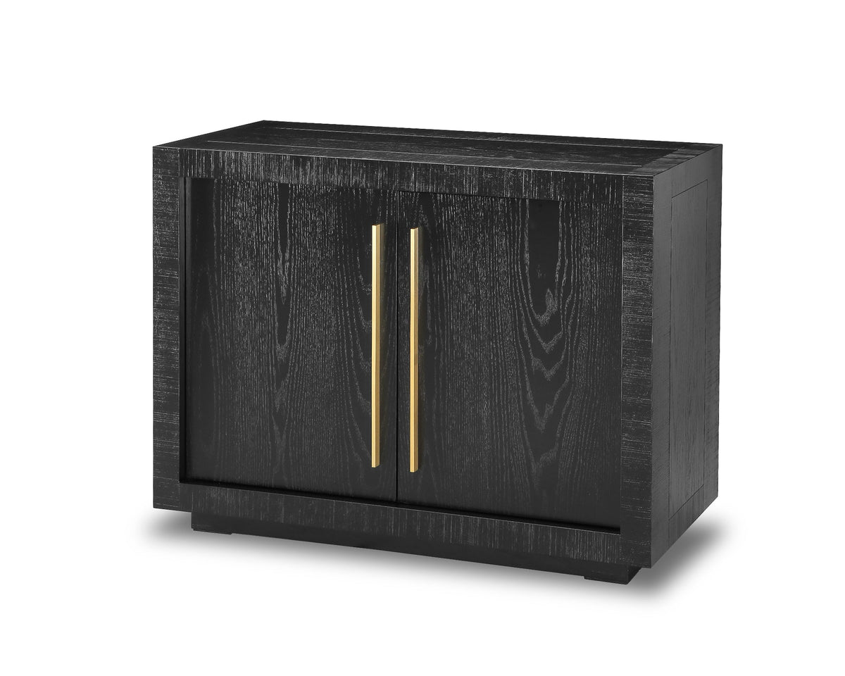 Kent Sideboard 2 Doors - Wenge Finish, Brass Finish