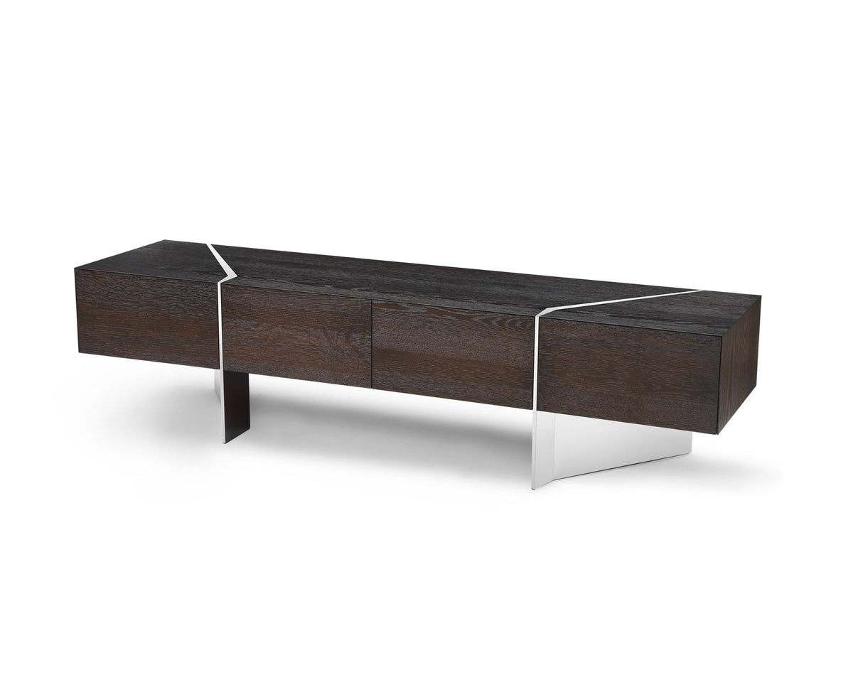 Nautilus TV Stand  -  Dark Fumed Finish