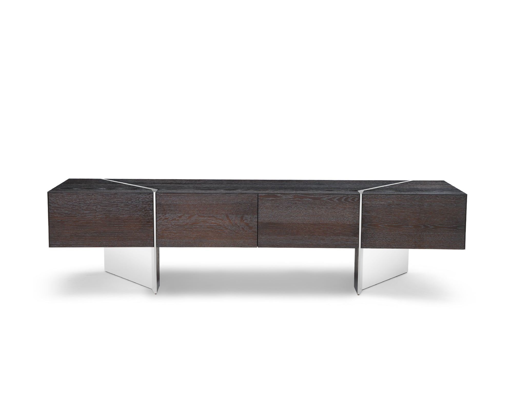 Nautilus TV Stand  -  Dark Fumed Finish