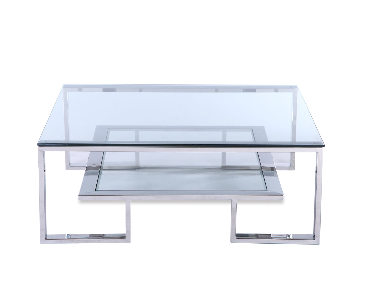 Mayfair Coffee Table - Polished Stainless Steel
