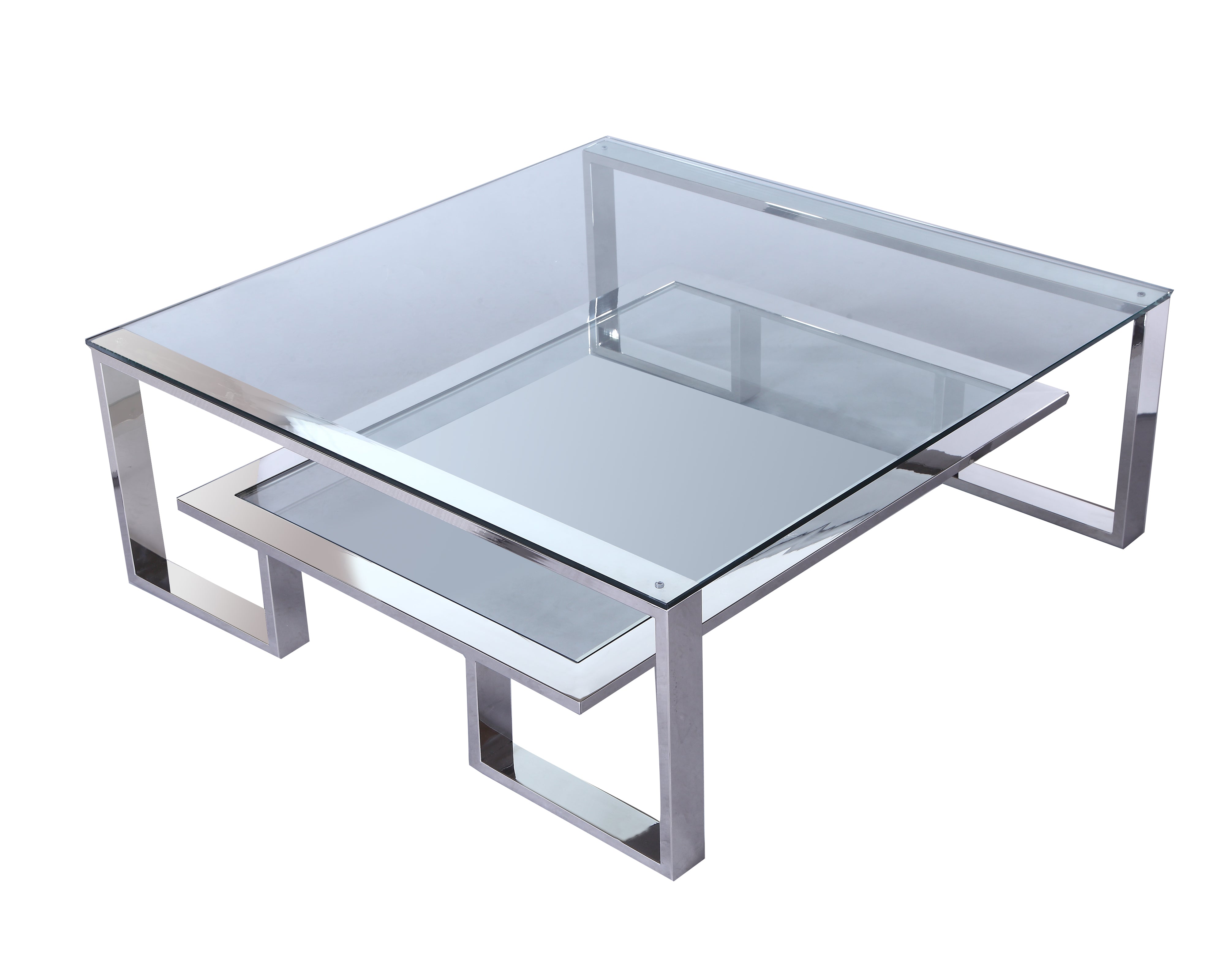 Mayfair Coffee Table - Polished Stainless Steel
