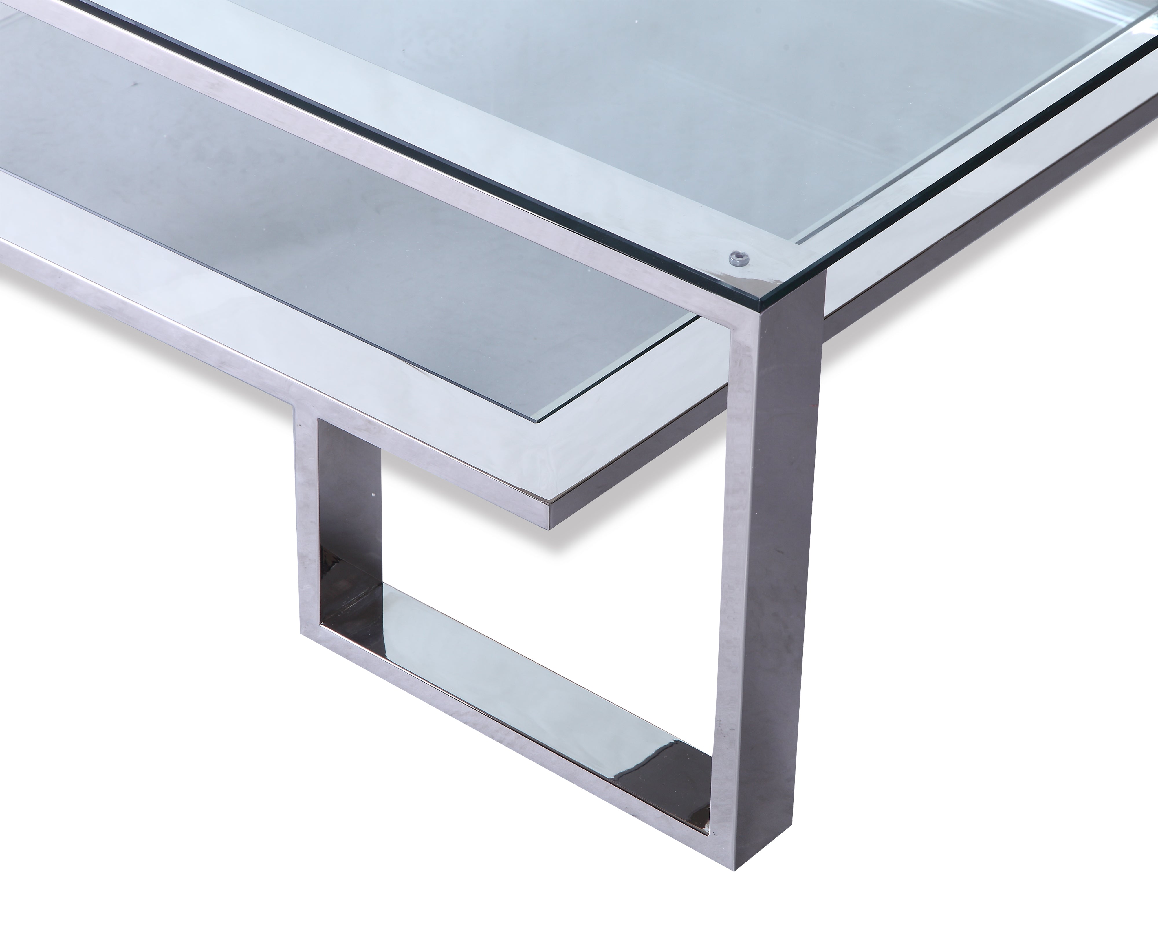 Mayfair Coffee Table - Polished Stainless Steel
