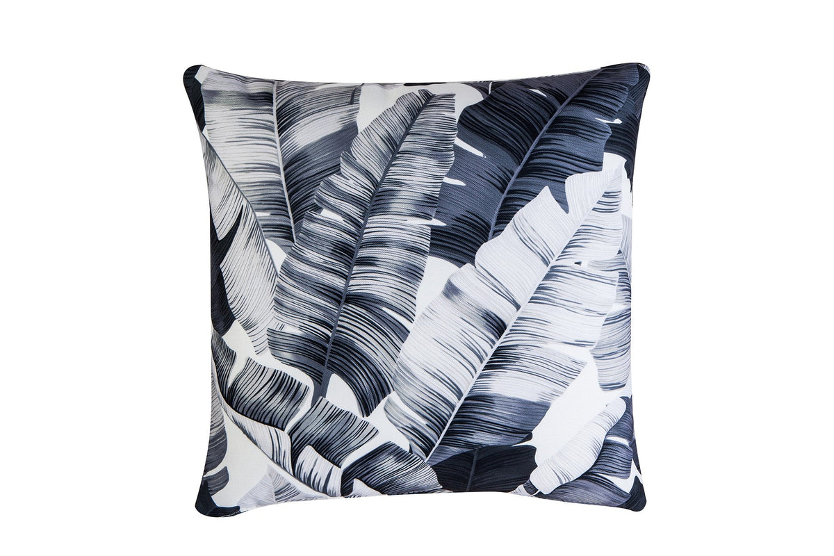 Tropical Cushion - Black and White